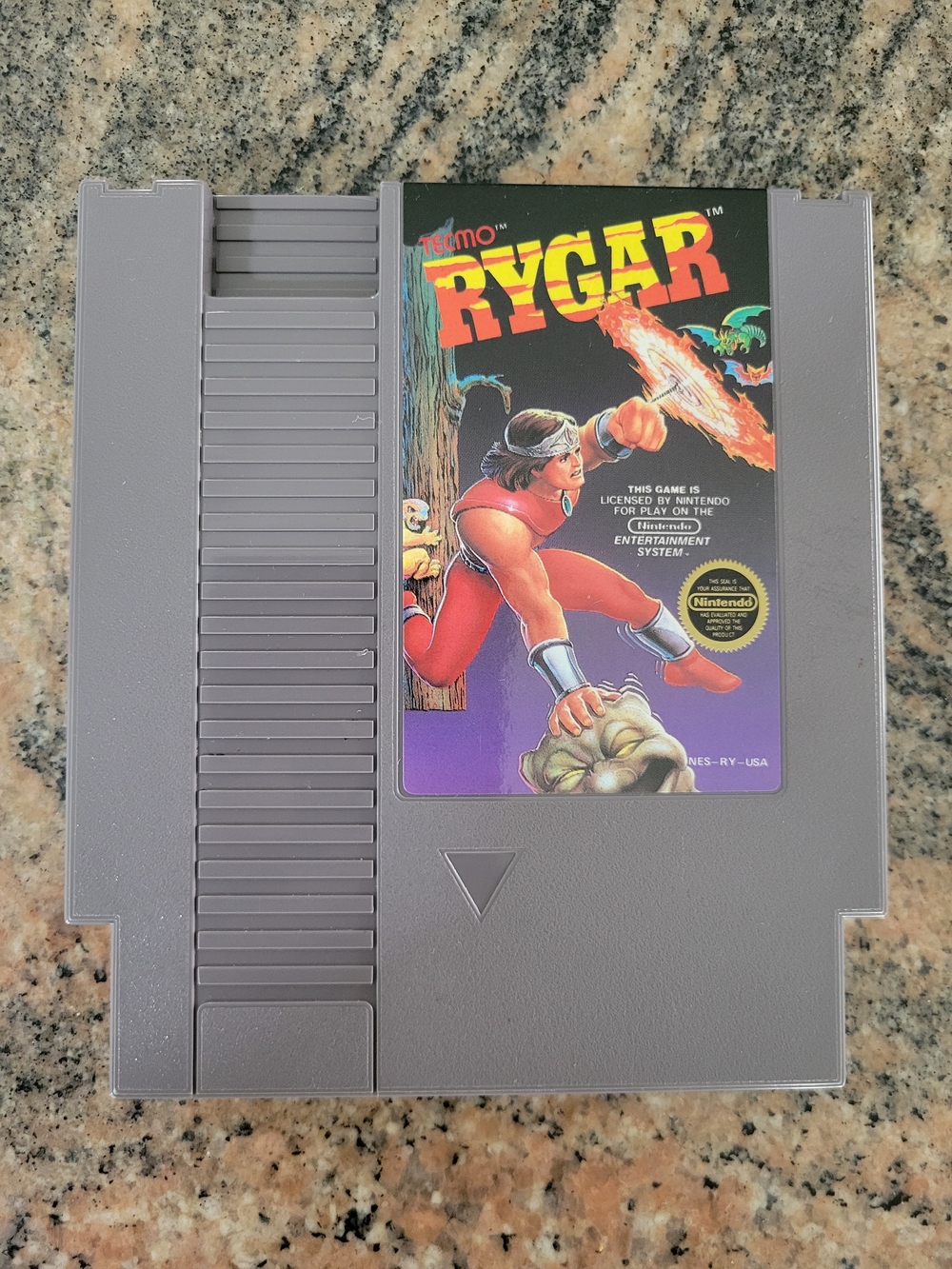 Nintendo (NES): Rygar Game and Protective Sheath. Temco classic - 1986. $15